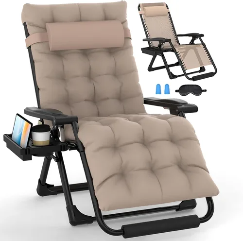 Slendor Sillas de Gravedad Cero de Tamaño Extra Grande XL, Silla de Descanso de Gravedad Cero, Silla Anti Gravedad Grande de 29 Pulgadas, Silla
