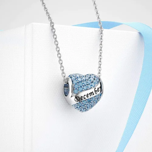 Miniatura 3 de Abalorio Dalaran de plata de ley 925 con forma de corazón, para brazalete, feliz cumpleaños, para mujer