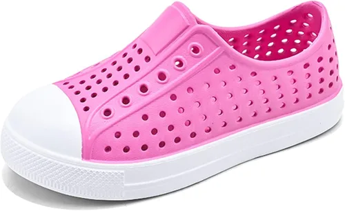 QLZ Zapatos de agua para niños y niñas, sandalias de jardín, zapatos de goma, zapatos de playa, antideslizantes, ligeros, transpirables, de secado