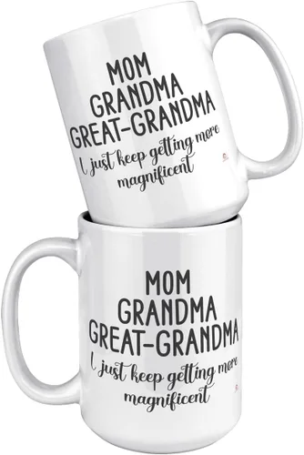 Miniatura 3 de ODDITEES Taza de café con texto en inglés "I Just Keep Getting More Magnificent", color blanco