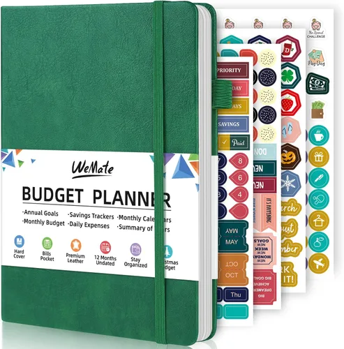 Miniatura 10 de WEMATE Planificador de presupuesto 2026 – Libro de presupuesto mensual con cuaderno de seguimiento de gastos, organizador de facturas sin fecha