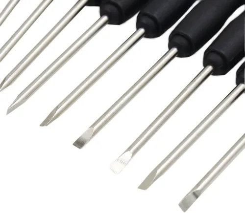 Miniatura 5 de 50pcs 3.346 in x 0.079 in 0.079 in Mini tamaño plano ranurado Word Destornillador Teléfono móvil HDD TV Laptop Impresora Herramienta de reparación