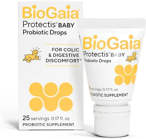 BioGaia Protectis Gotas probióticas para bebé, esenciales para bebés para alivio de cólicos y gases, seguro para recién nacidos, alivia el llanto,