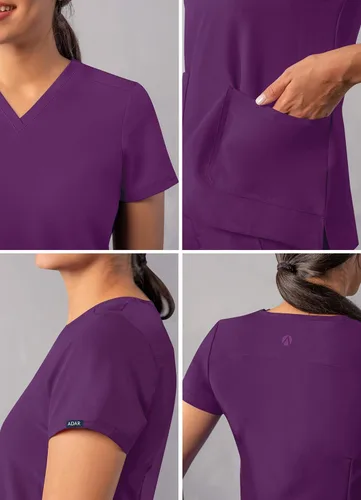 Miniatura 4 de Adar Addition - Ropa quirúrgica para mujer, moderna camiseta médica con cuello en V