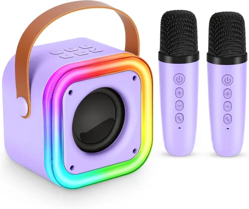 Miniatura 10 de Mini máquina de karaoke para niños, juguetes y regalos para niñas, micrófono inalámbrico de karaoke para niños de 4, 5, 6, 7, 8, 9, 10, 11, 12 años
