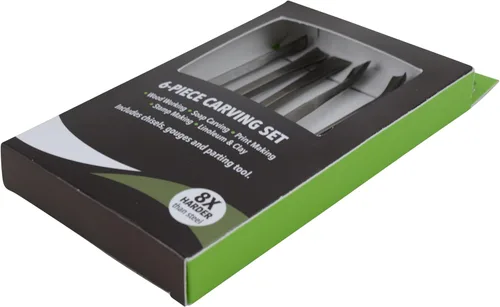 Miniatura 6 de Westcott CarboTitanium - Juego de herramientas de tallado de lujo para trabajar en madera, tallado de jabón, impresión, escultura de arcilla, juego