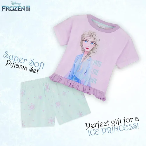 Miniatura 3 de Disney Conjunto de pijama para niñas, ropa de dormir de verano de La Bella y la Bestia, Rey León, Princesa, Stitch PJs de 2 piezas