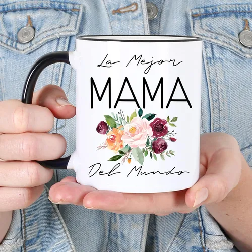 Miniatura 2 de Regalo para el Día de la Madre Española – Taza de café con acento La Mejor Mama Del Mundo – Dia De La Madre – Regalo Para Mama