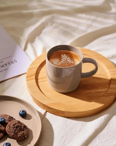 Miniatura 3 de famiware Tazas de café para 4, juego de tazas de 13 onzas, taza para beber con asa para café, té, cacao, leche, serie Milkyway Series, canela marrón