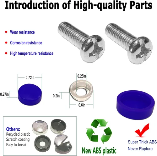 Miniatura 7 de Marcos azules para placa de matrícula, cubiertas delanteras y traseras de aluminio para hombres y mujeres, paquete de 2 soportes delgados de 4