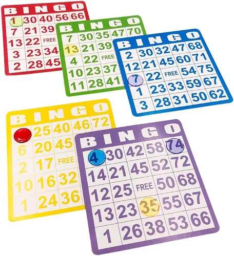 Miniatura 5 de Yuanhe Juego de tarjetas de bingo: incluye 50 tarjetas de bingo, 500 fichas de bingo transparentes coloridas y baraja de tarjetas de llamada, ideal