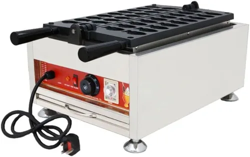 Miniatura 3 de GOOSENECK Taiyaki Maker Takoyaki Maker japonés en forma de pez comercial para panqueques waflera 110 V para restaurante uso doméstico 18 piezas