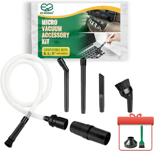 EZ SPARES 7 piezas de accesorios de micro aspiradora, 7 piezas de accesorio universal para aspiradora, mini kit de herramientas de limpieza de