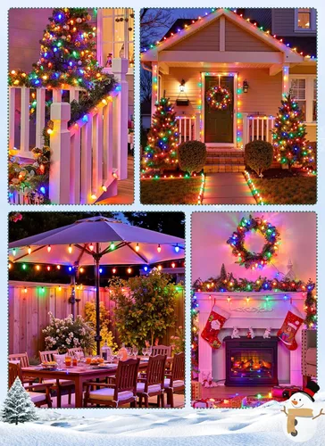 Miniatura 6 de Brightown Luces LED de Navidad C9 para Exteriores, 99 Pies 150 Luces LED C9 en Cadena con 150 Clips de Resorte, Luces de Árbol de Navidad Varios