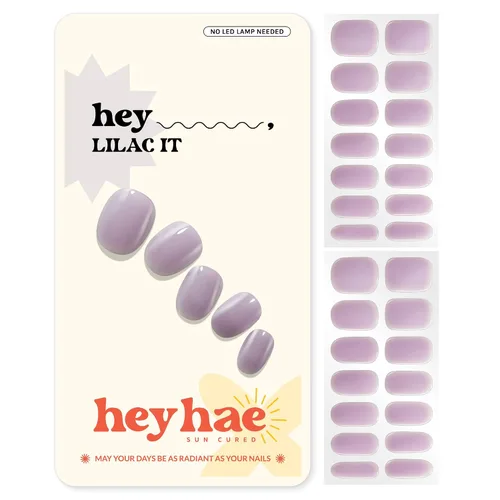 Miniatura 10 de Heyhae Tiras de uñas de gel semicuradas, no necesita lámpara LED, sólidas, amarillas, fáciles de aplicar y quitar, calidad de salón Incluye 28