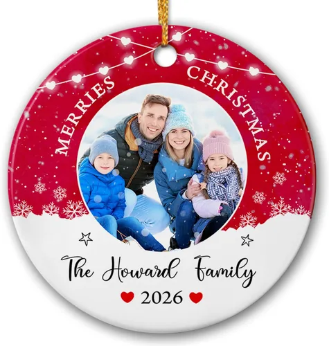 Miniatura 20 de Foto personalizada para el primer adorno de Navidad del bebé 2026, regalo de recuerdo del bebé, adornos de foto de primera Navidad para bebé