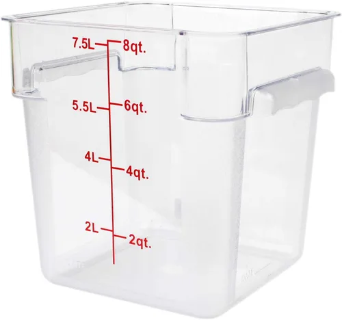 Miniatura 9 de Thunder Group PLSFT002PC Contenedor de almacenamiento de alimentos cuadrado de 2 cuartos de galón