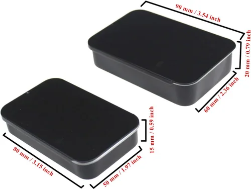 Miniatura 2 de Goodma 24-Pack contenedores de metal con tapa deslizante rectangular para dulces, joyas, manualidades, píldoras, bálsamo labial, kit