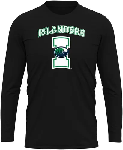 Miniatura 165 de Camisa deportiva de manga larga oficial de la NCAA Collegiate para hombre, colección negra con logotipo primario