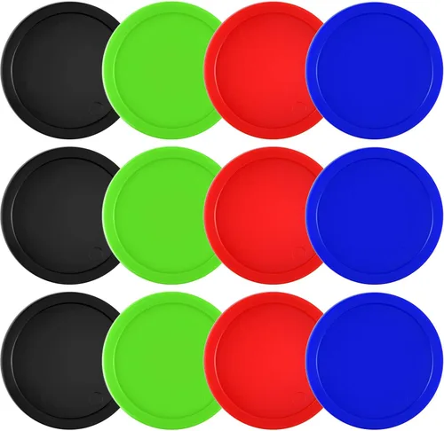 Coopay 12 discos de hockey de aire para el hogar, discos de repuesto pesados de 2.5 pulgadas para mesas de juego, accesorios de equipo, 0.44 onzas
