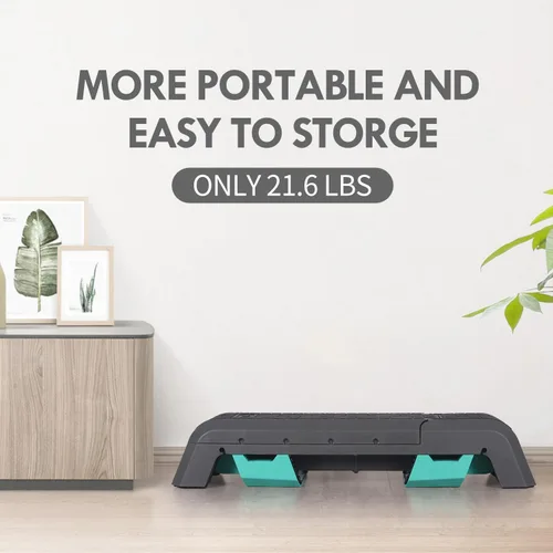 Miniatura 8 de leikefitness Plataforma aeróbica multifuncional con plataforma de entrenamiento de cable, banco de mancuernas ajustable, banco de pesas
