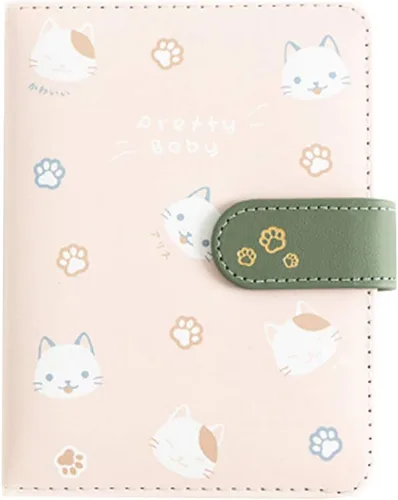 Miniatura 3 de Cuaderno con tapa de piel para estudiantes, con diseño de gato, libro de notas o diario X-azul