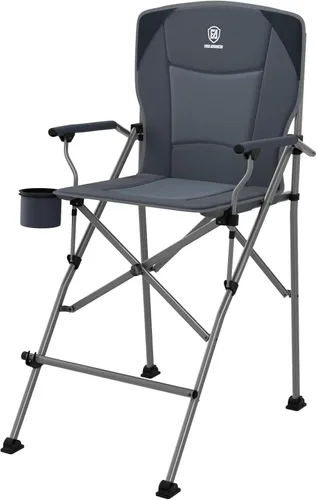 Miniatura 12 de EVER ADVANCED Silla alta de directores de campamento con portavasos de 31 pulgadas, silla plegable de altura de barra para campamento, deportes