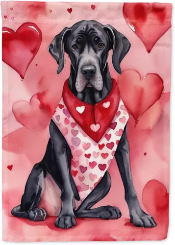 Miniatura 38 de Caroline's Treasures DAC5292CHF - Bandera de Border Collie My Valentine House para porche, grande, con manga para porche, para colgar en la pared