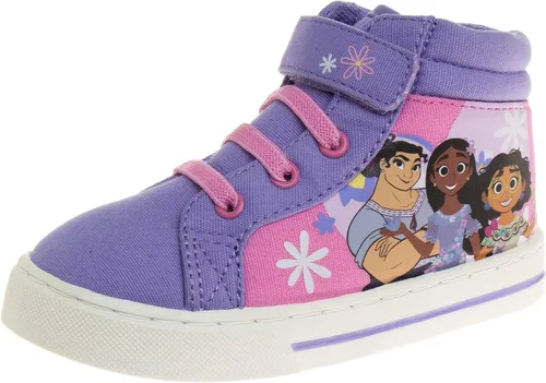 Disney Encanto Shoes - Tenis de lona para niña Mirabel Luisa Isabella personaje de princesa atléticos casuales de lona sin cordones bebéniña
