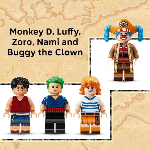 Miniatura 5 de LEGO One Piece Buggy The Clown's Circus Tent Bloques de construcción – Juguete de construcción creativo para niños y niñas, 8+ – 4 figuras