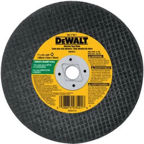 DEWALT DW3521 Hoja abrasiva de mampostería de 7 pulgadas x 1/8 pulgadas, color negro