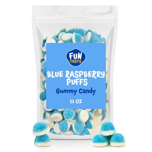 Miniatura 11 de Blue Raspberry Puffs - Paquete a granel de 2 libras - It's a Boy Baby Shower Gummy Candy - Revela de género