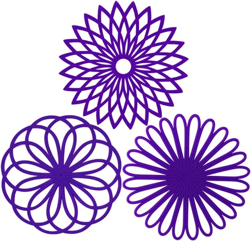 ME.FAN Salvamanteles de silicona – Almohadillas calientes de cocina para ollas y platos – Salvamanteles aislados para tetera – Flexible, duradero y