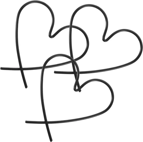 Beavorty Decoración de pared de metal con forma de corazón, 3 piezas, arte bohemio para dormitorio