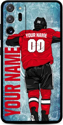 Miniatura 12 de Funda personalizada de bricolaje con nombre y número de hockey sobre hielo para Samsung Galaxy Note 20/20 Ultra 10 Pro Note 9 8, silicona líquida
