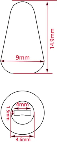 Miniatura 2 de Tapas de perilla plateadas para guitarra eléctrica, interruptores selectores de palanca de 5 vías (paquete de 2)
