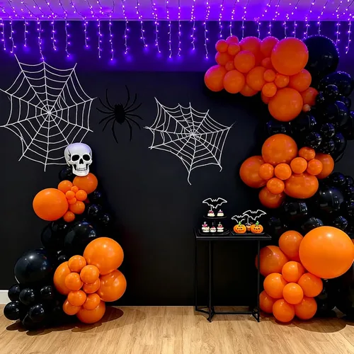 Miniatura 4 de 100 globos negros pequeños de 5 pulgadas, kit de mini globos negros de 5 pulgadas para Halloween, aniversario, cumpleaños, Año Nuevo, decoraciones