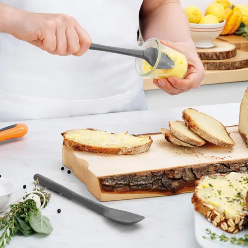 Miniatura 2 de Tovolo Flex-Core - Mini espátula y cucharilla totalmente de silicona, juego de 2 utensilios de cocina, resistente al calor y libre de BPA, seguro