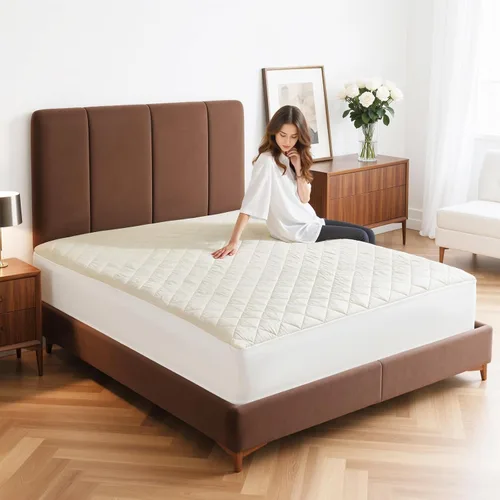 Miniatura 8 de Protector de colchón 100% impermeable superior y lateral, protectores de colchón orgánicos transpirables, protectores de colchón individuales