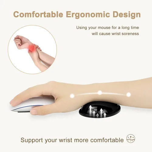 Miniatura 5 de Almohadilla suave para reposamuñecas, cómoda y fresca, cojín ergonómico de gel de silicona de tamaño pequeño, almohadilla de apoyo para aliviar