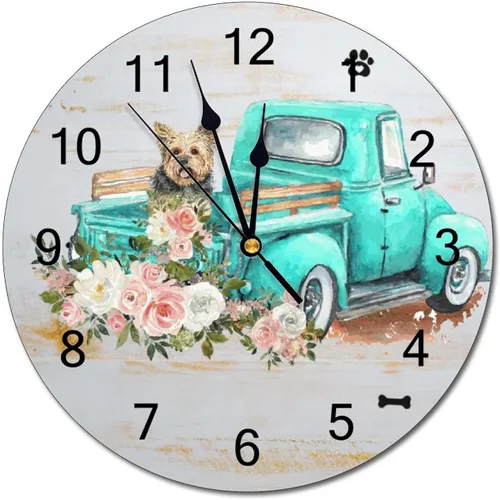 Miniatura 15 de ArogGeld Reloj de pared retro Corgi arco iris madera orgullo gay amante perro regalo LGBT cuarzo silencioso hogar colgante decorativo para sala