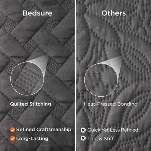 Miniatura 5 de Bedsure Colchas de tamaño individual – Colchas ligeras de tamaño individual con patrón de tejido de cesta, ropa de cama suave, colcha de edredón