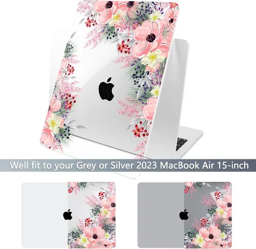 Miniatura 3 de Batianda Funda prémium para MacBook Air de 15 pulgadas M5 2026 M4 2025 M3 2024 M2 2022, ultra delgada de 0.047 in, carcasa rígida de plástico