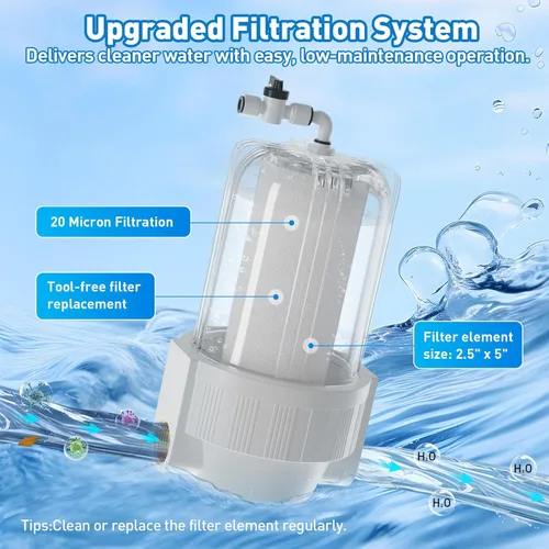 Miniatura 5 de Enfriador de baño de hielo para bañeras frías, enfriador de inmersión en frío mejorado de 1/3 HP con filtro externo y bomba, refrigeración de bajo