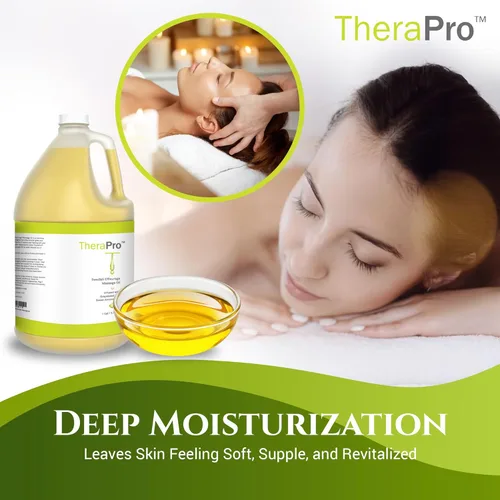 Miniatura 5 de TheraPro Aceite de masaje sueco de efleuraje – 1 galón Aceite de masaje sin perfume, totalmente natural con semilla de uva, almendras, jojoba