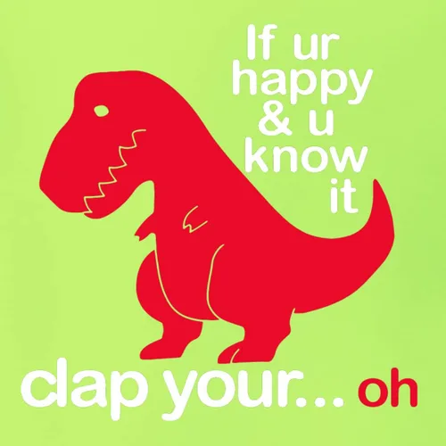 Miniatura 19 de Wild Bobby Sudadera con capucha unisex con estampado "If You're Happy and You Know it" de Dinausor
