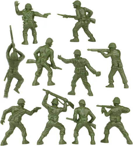 Miniatura 4 de BMC Classic OD Green Plastic Army Men - 40 figuras de soldado de la Segunda Guerra Mundial - Fabricado en Estados Unidos