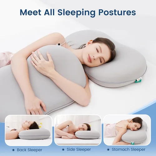 Miniatura 7 de Elegear Almohada Cervical para el Cuello, Almohada de Sueño Profundo Sin Presión para Dormir, Almohada Cervical Refrescante para Alivio del Dolor