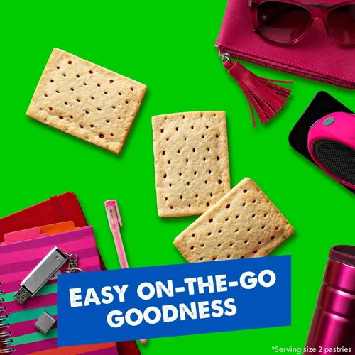 Miniatura 6 de Pop-Tarts Pasteles para tostadora, comida para el desayuno y aperitivos para niños, fresa sin glaseado, caja de 10.15 libras (96 unidades)