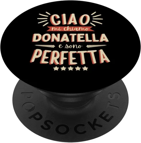 Miniatura 6 de Donatella Idea Regalo Personalizzata Amica Nome Divertente PopSockets MagSafe PopGrip for iPhone